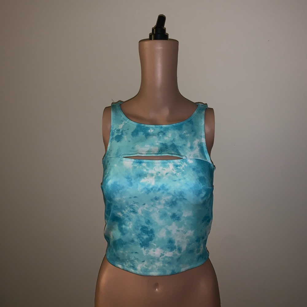 decree green & blue top size XS - Picture 1 of 7